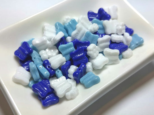 Czech Opaque Glass Butterfly & Flower Super Mix