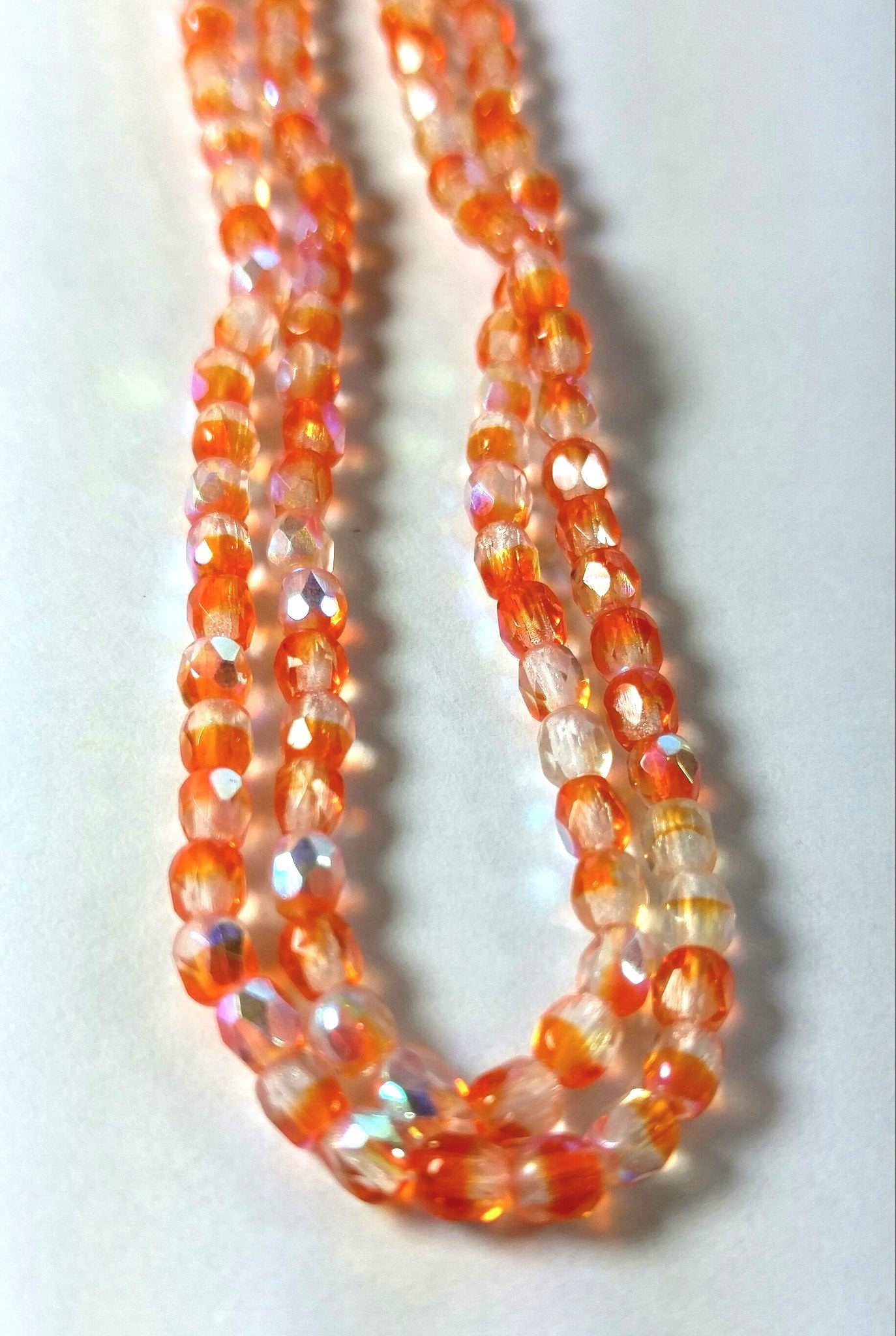 One Strand of Czech Glass Beads-3mm