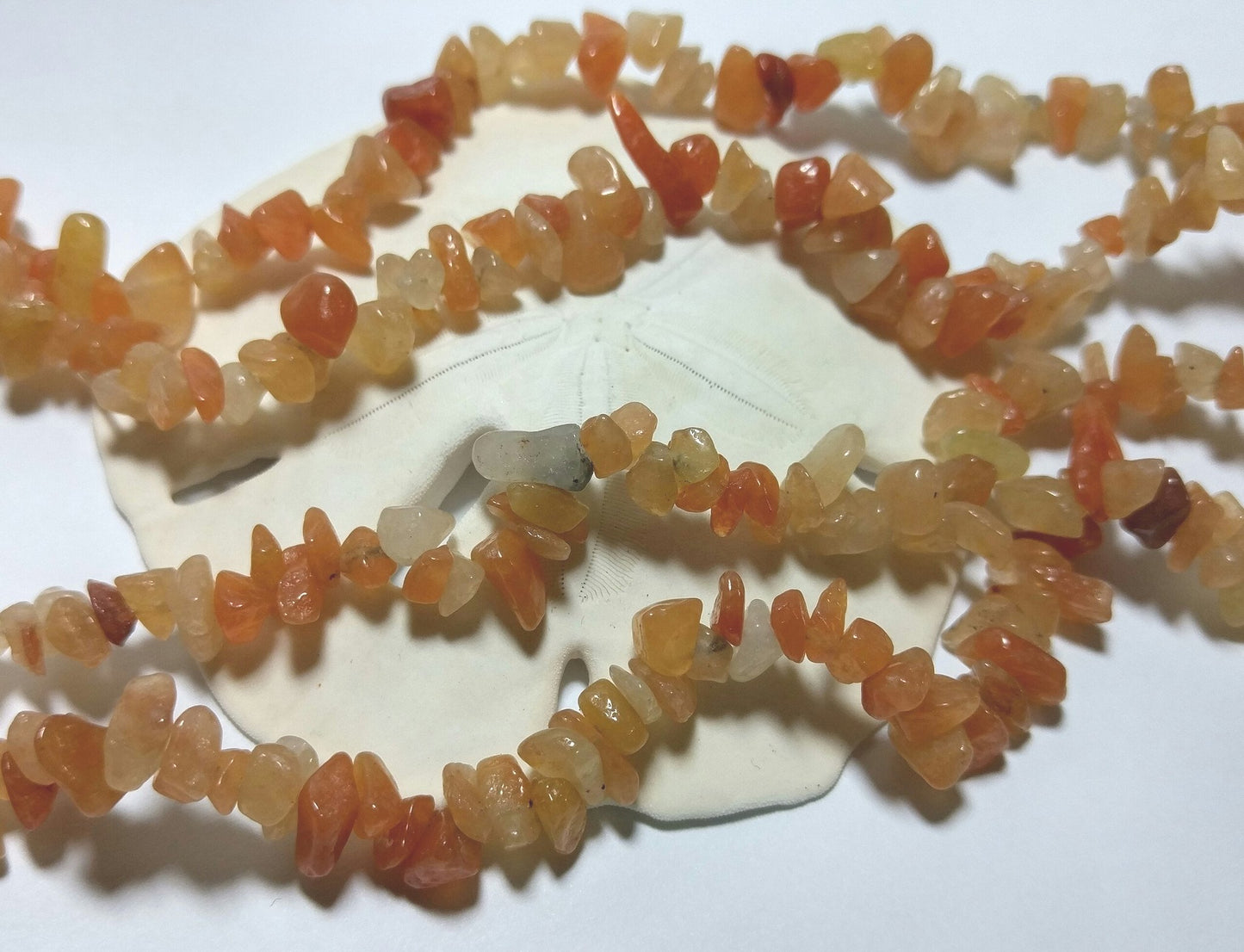 One Extra Long Strand of Genuine Red Aventurine