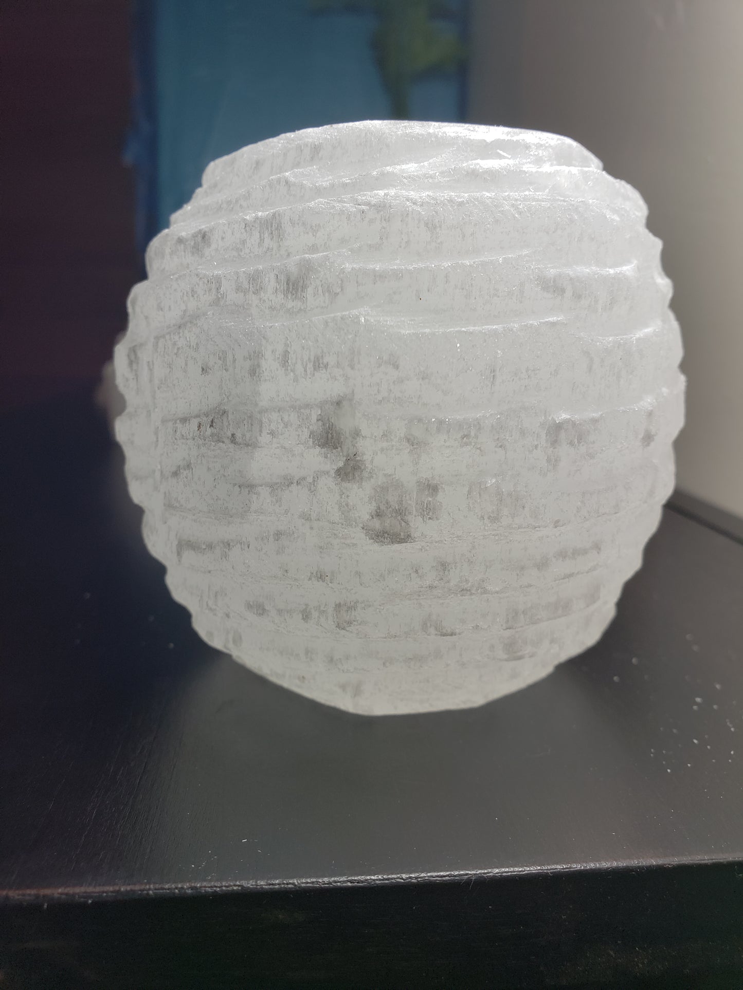 Spiral Selenite candle holder