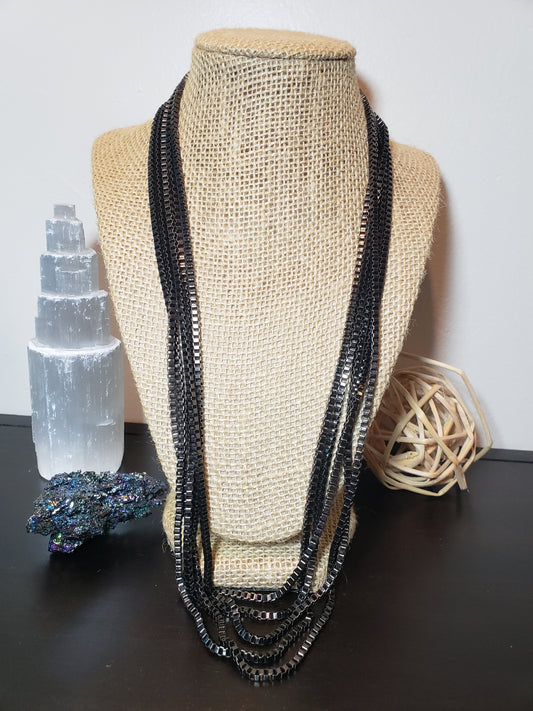 Slinky Black Chain Necklace