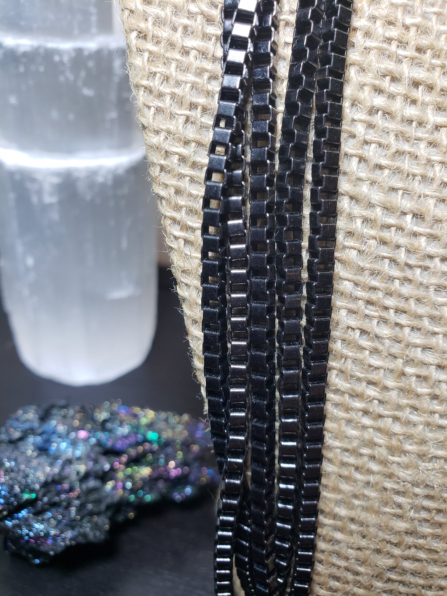 Slinky Black Chain Necklace