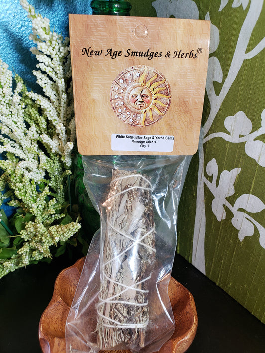 Smudge stick-White sage, Blue sage, Yerba Santa