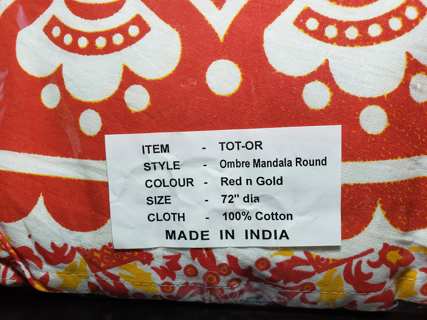 Blue or red ombre round mandala