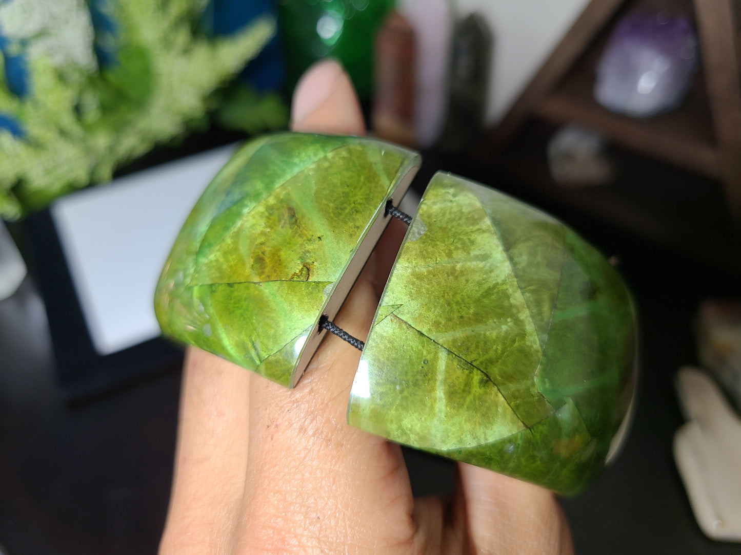 Chunky Green Goddess Bangle