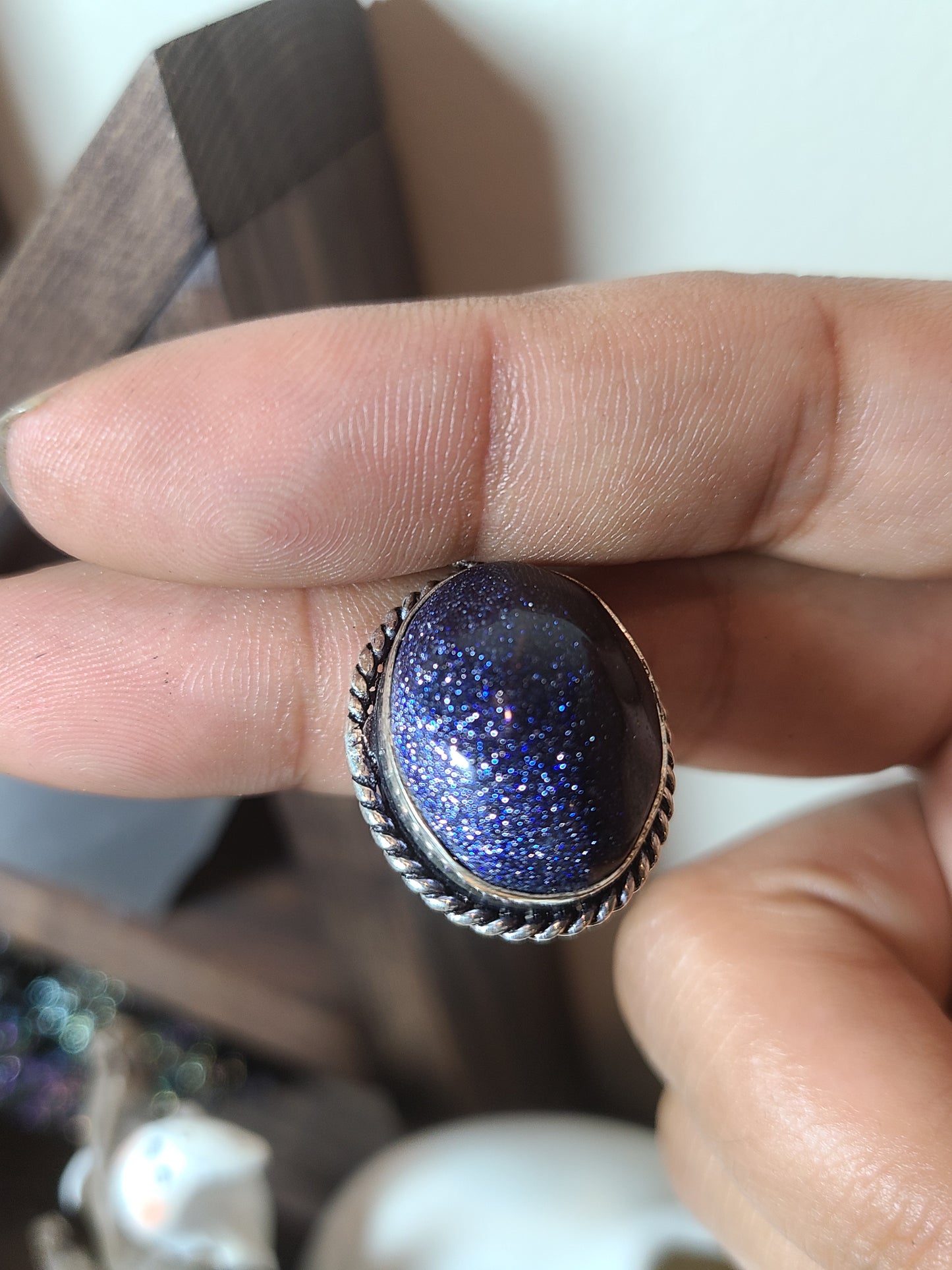 Blue Goldstone Pendant