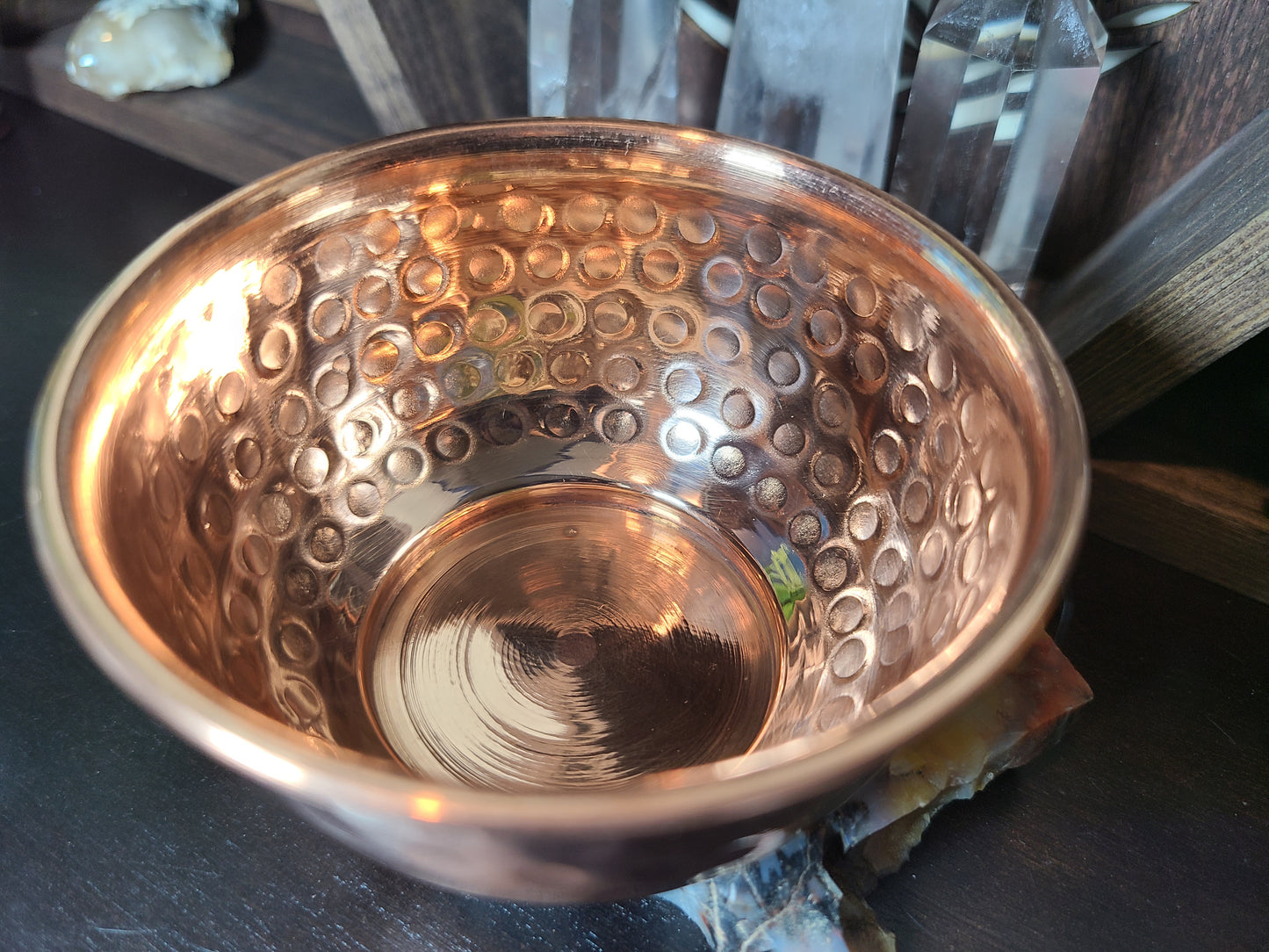 Hammered Copper Offering Bowl