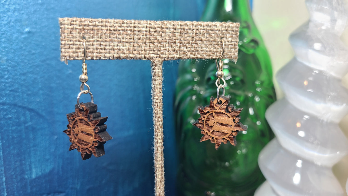 Wooden Earrings made in Puerto Rico