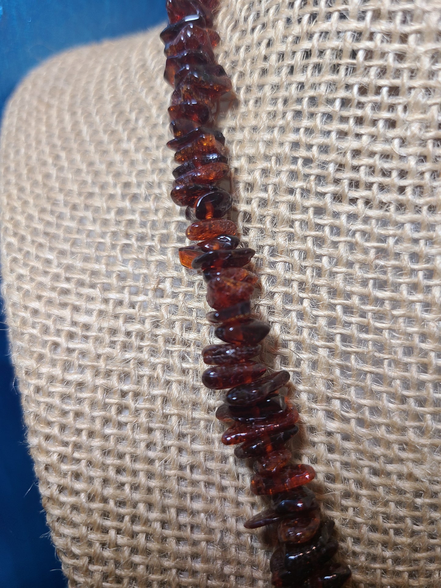 Amber Necklace - dark red