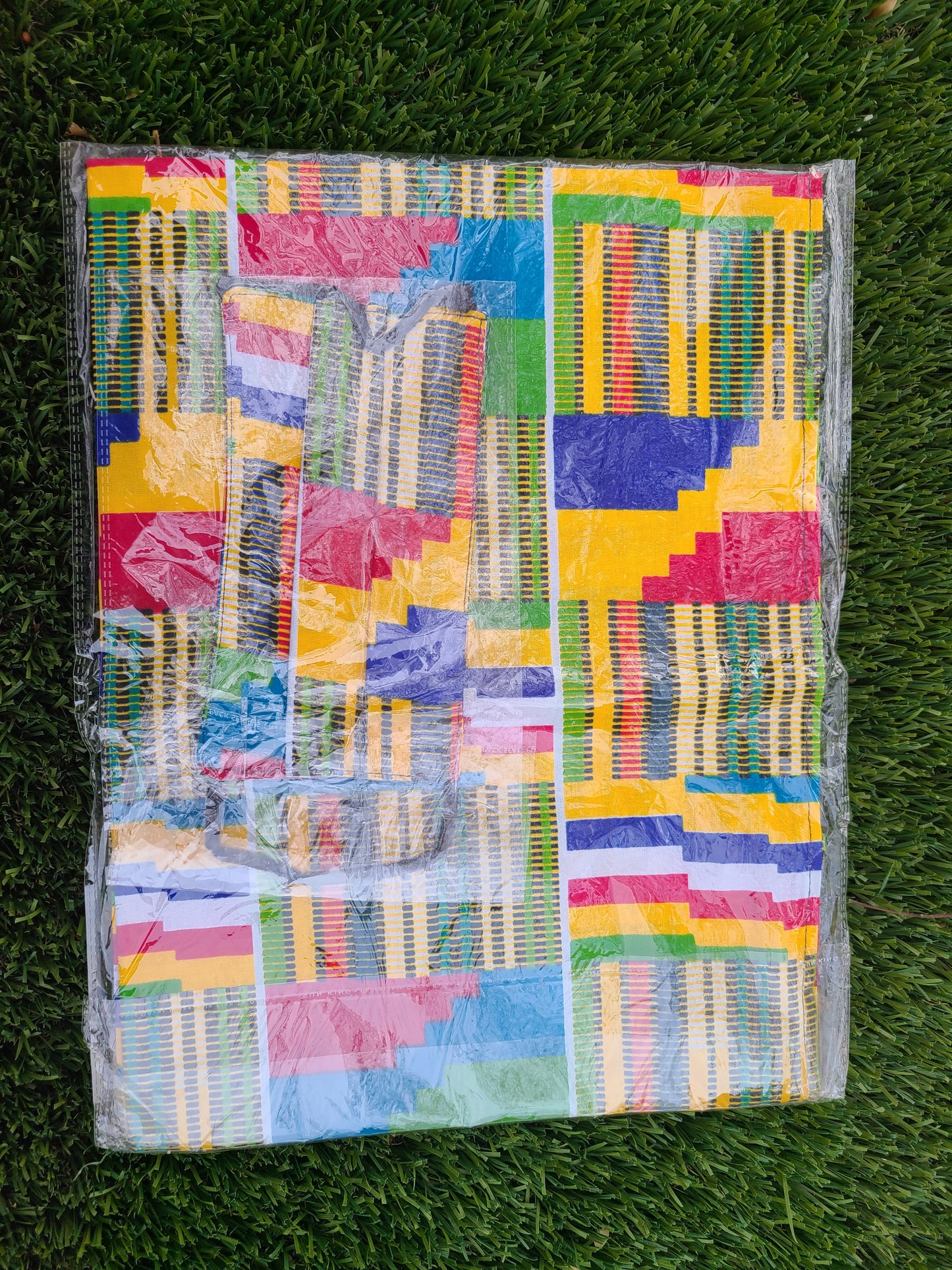 African Print Headwrap plus Matching Mask -2