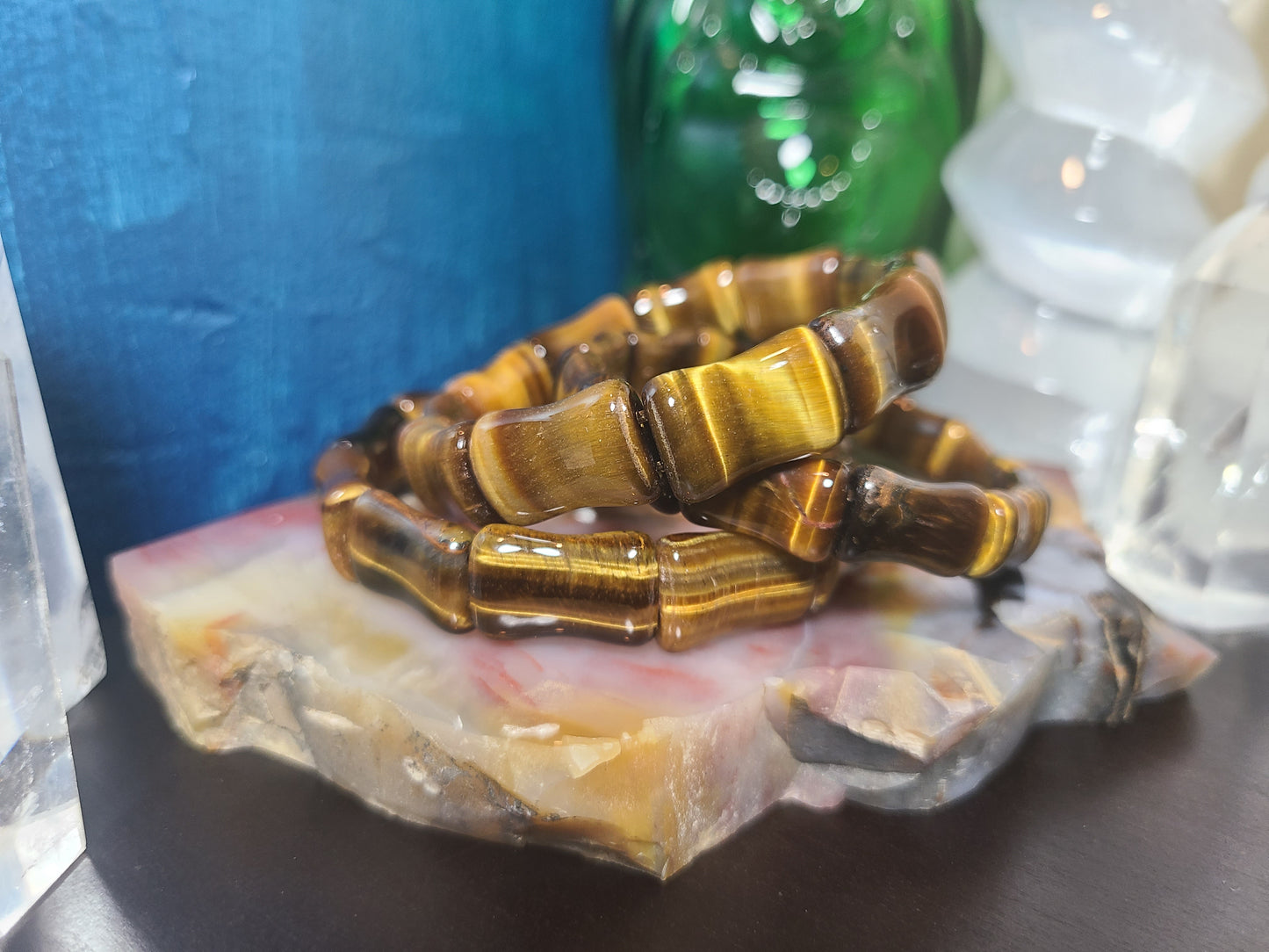 Tigers Eye Bamboo Bracelets