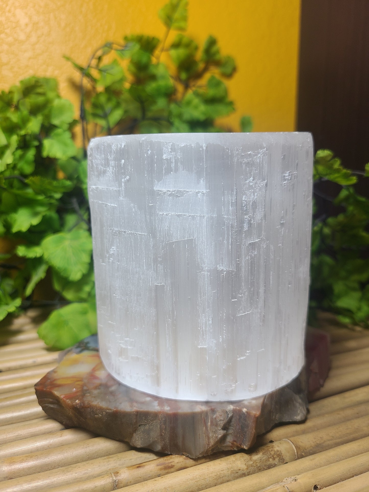 Chunky Selenite Candle Holder