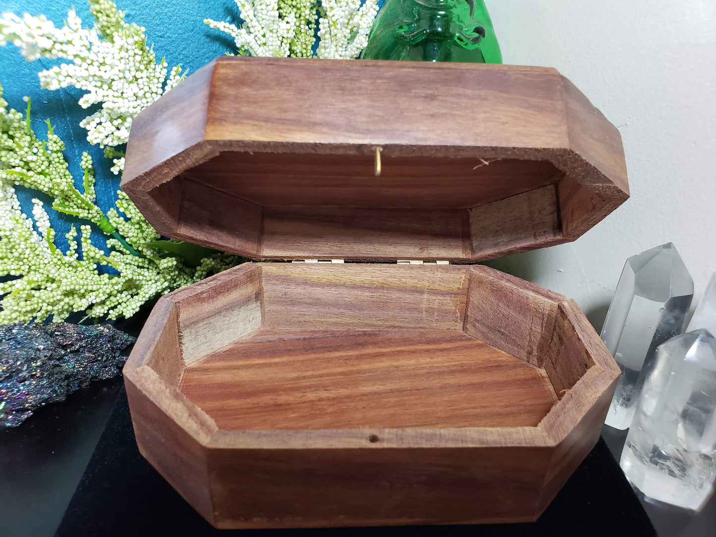 Floral Carved Wooden Box