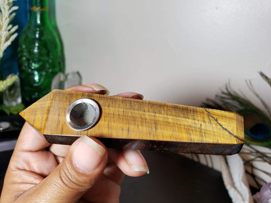 Tiger's Eye Crystal Pipe set