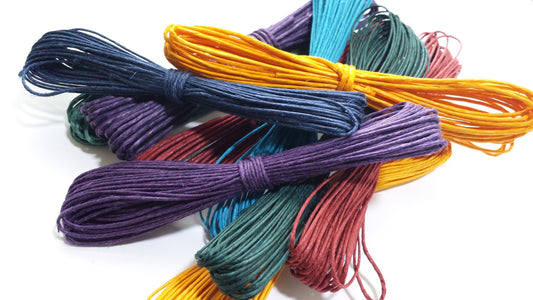 4 15-yard skeins of Natural Hemp Cord-Assorted Colors