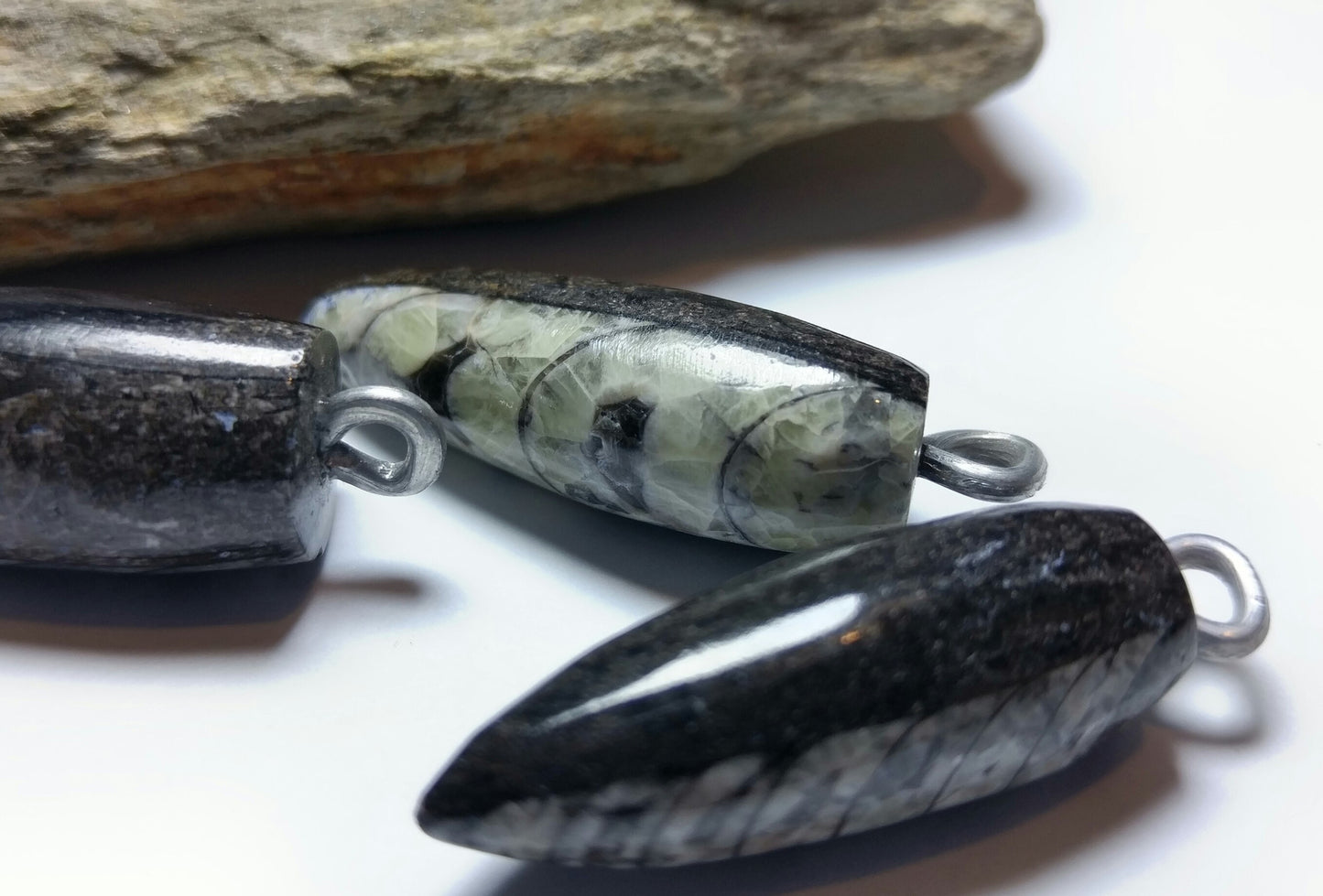 Orthoceras Fossil Pendant-Long