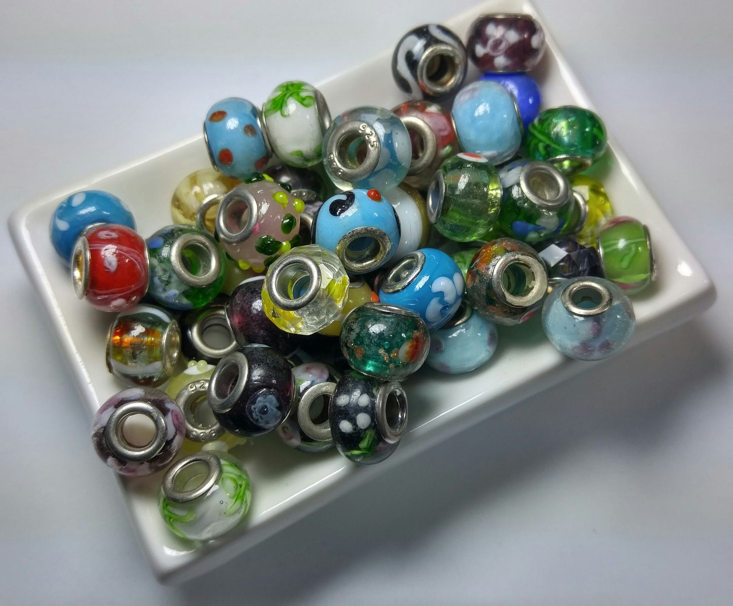 30 Glass Euro Bead Mix
