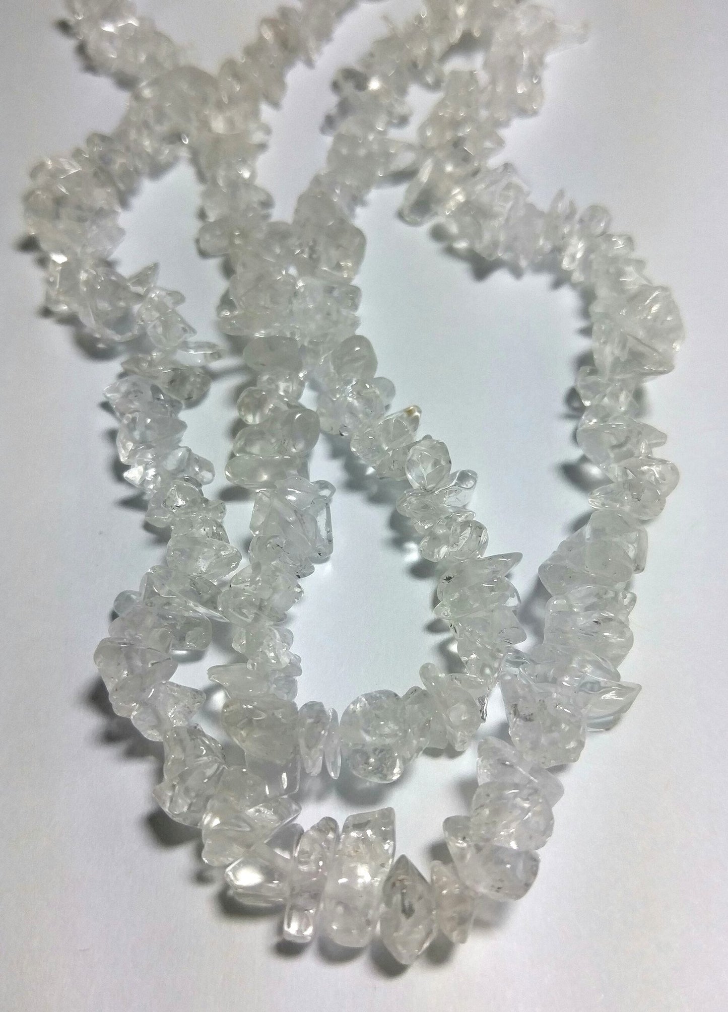 One Strand of Genuine Quartz Crystal Chips