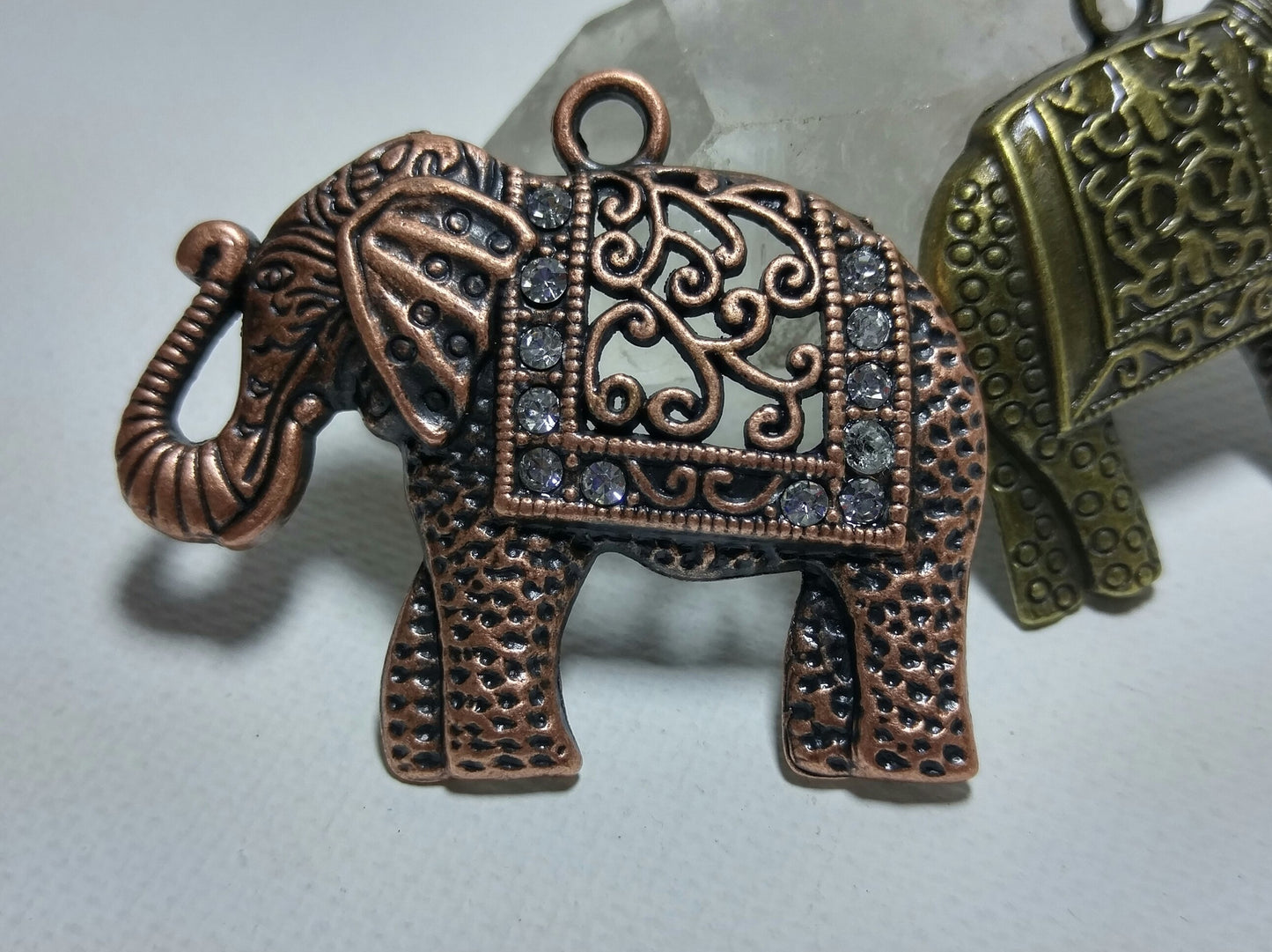 2 Fancy Elephant Pendants-lot 1