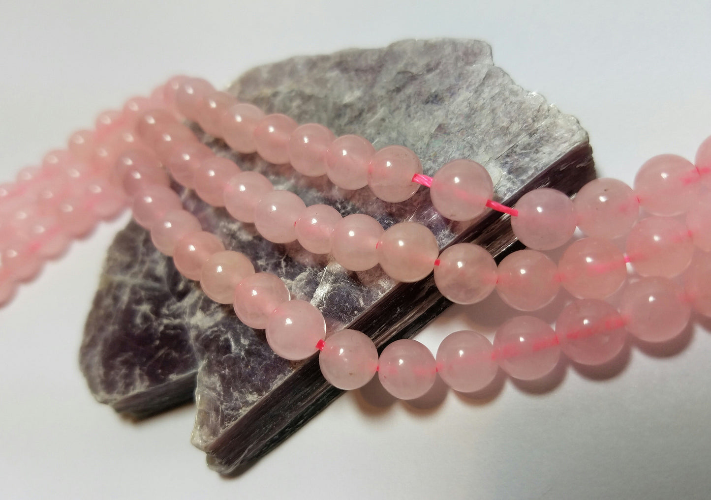 One Strand of Genuine Rose Quartz