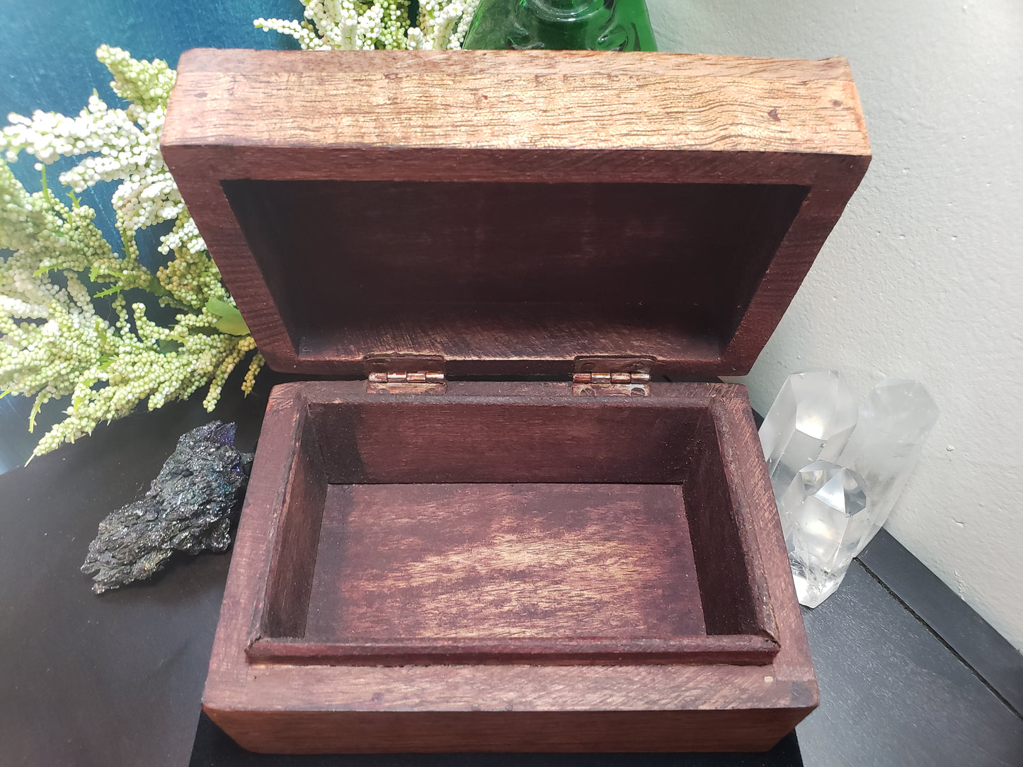 Ancient Spiral Carved Wooden Box