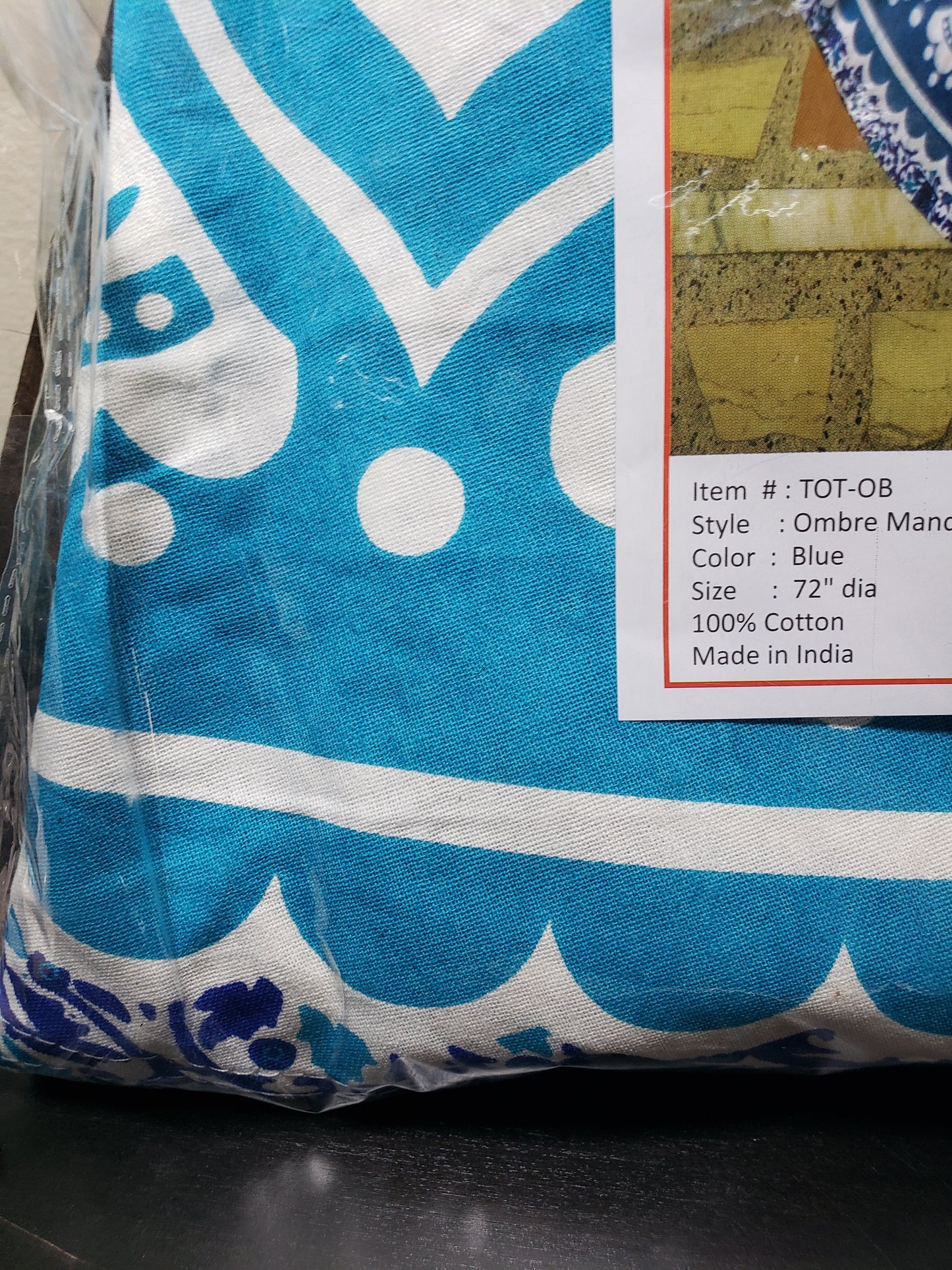 Blue or red ombre round mandala