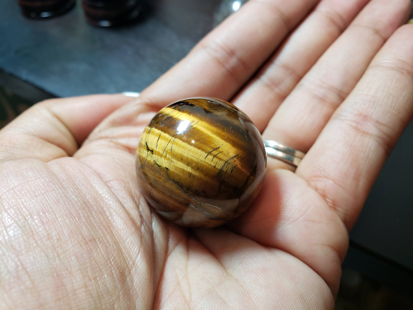 Mini crystal sphere with stand