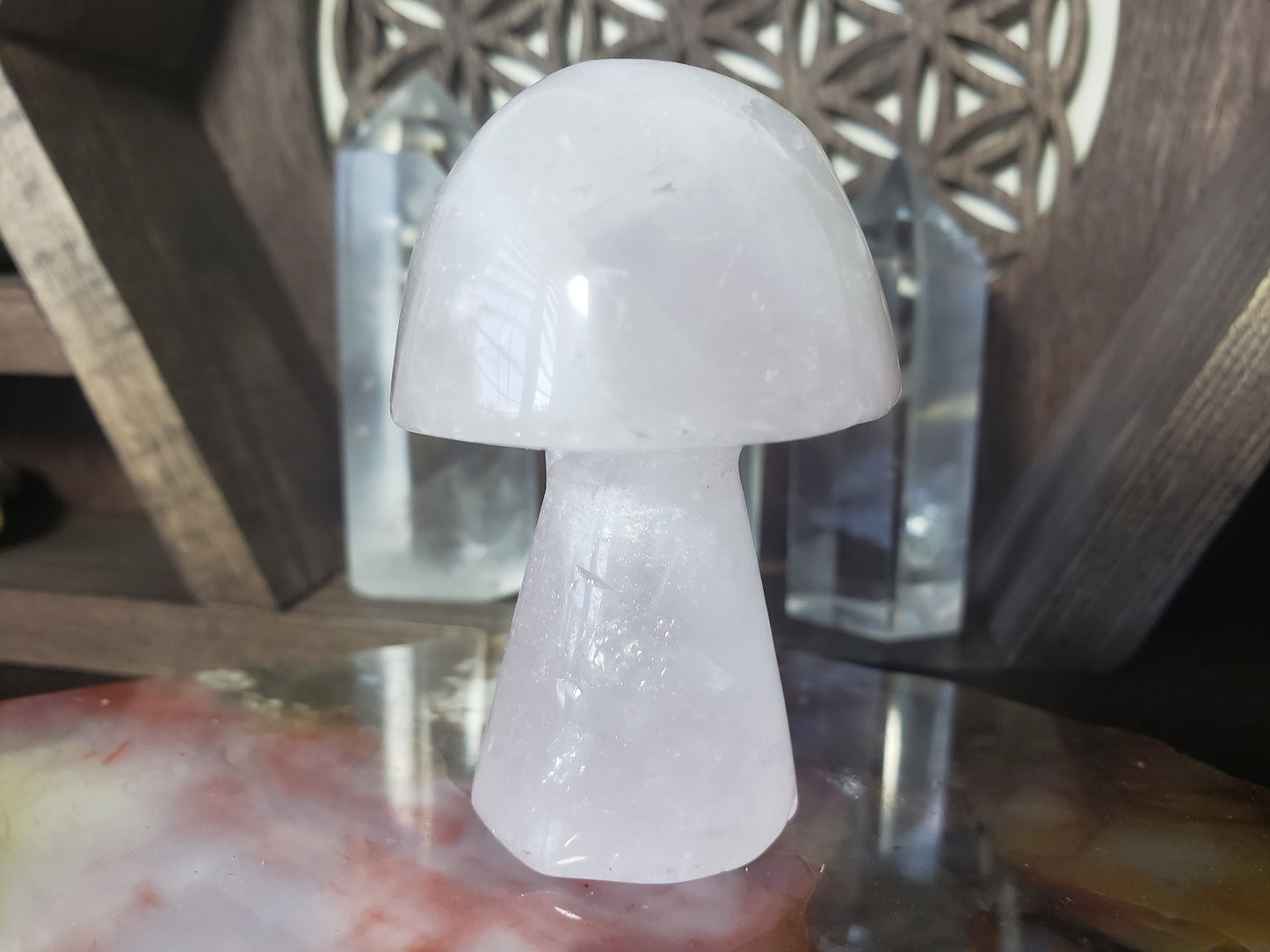 Rose Quartz Mushroom