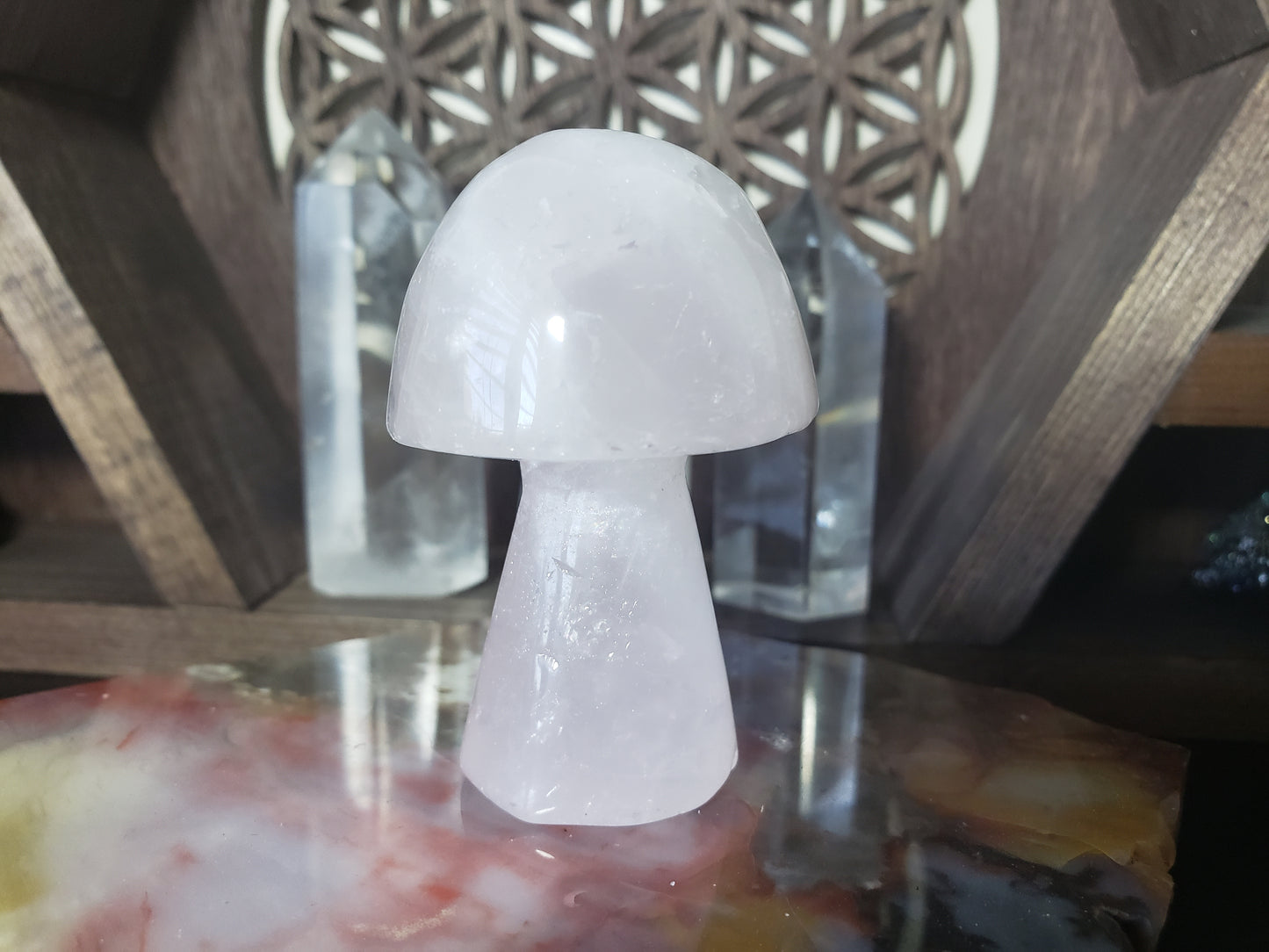Rose Quartz Mushroom