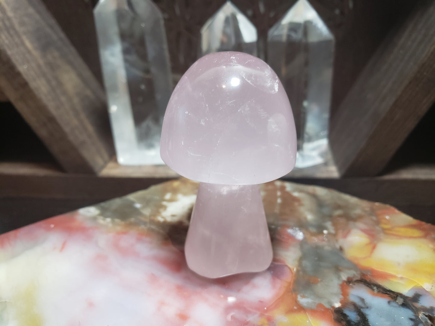Rose Quartz Mushroom #2