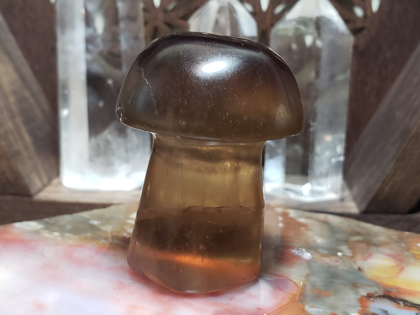 Rainbow Fluorite Mushroom #2