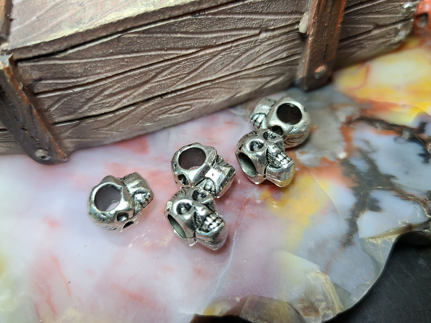 Large Hole Skull Beads