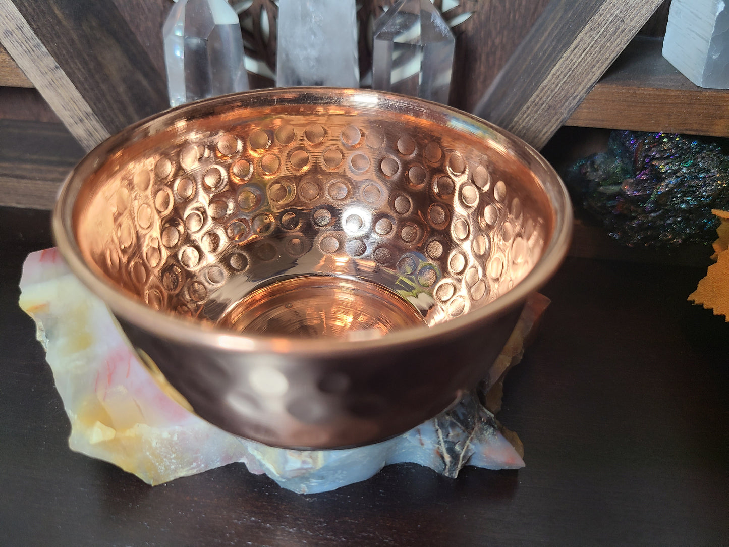 Hammered Copper Offering Bowl