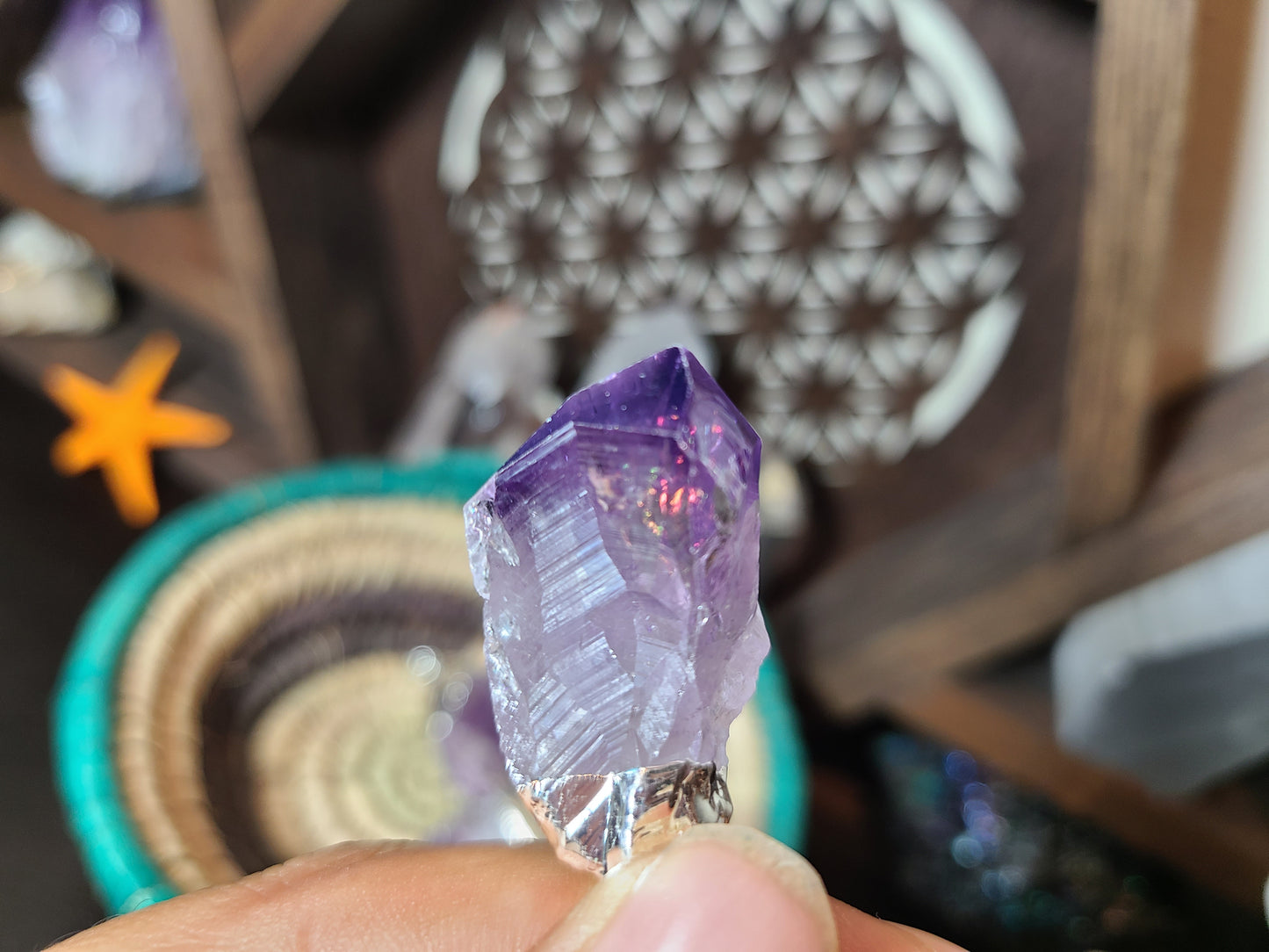 Natural Raw Amethyst Chunky Pendants