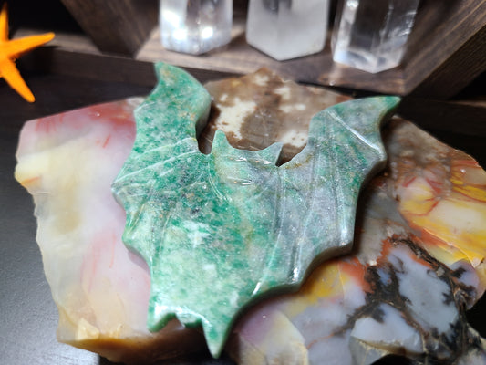 Green Aventurine Bat Figurine