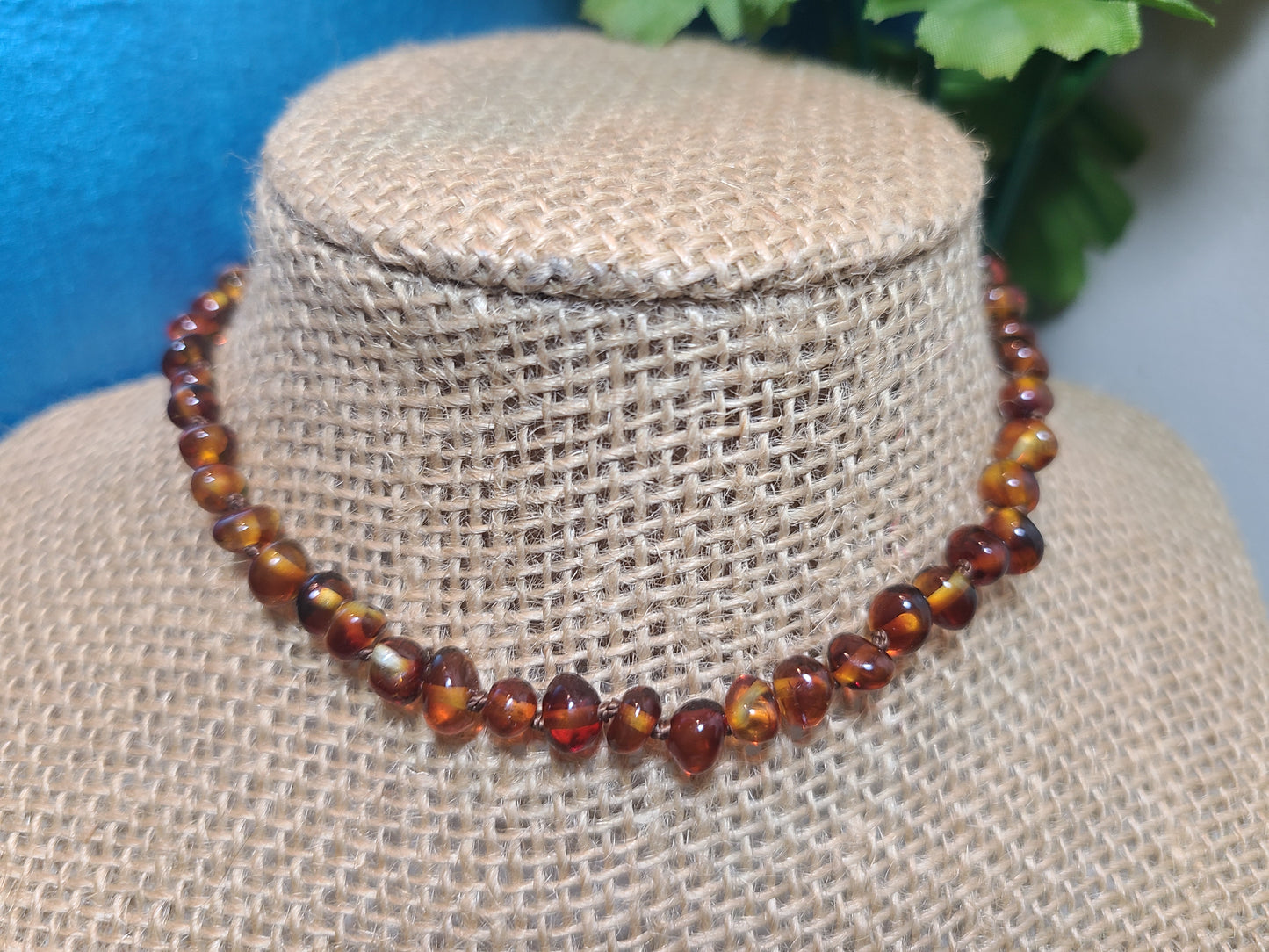 Amber Baby Necklace - honey