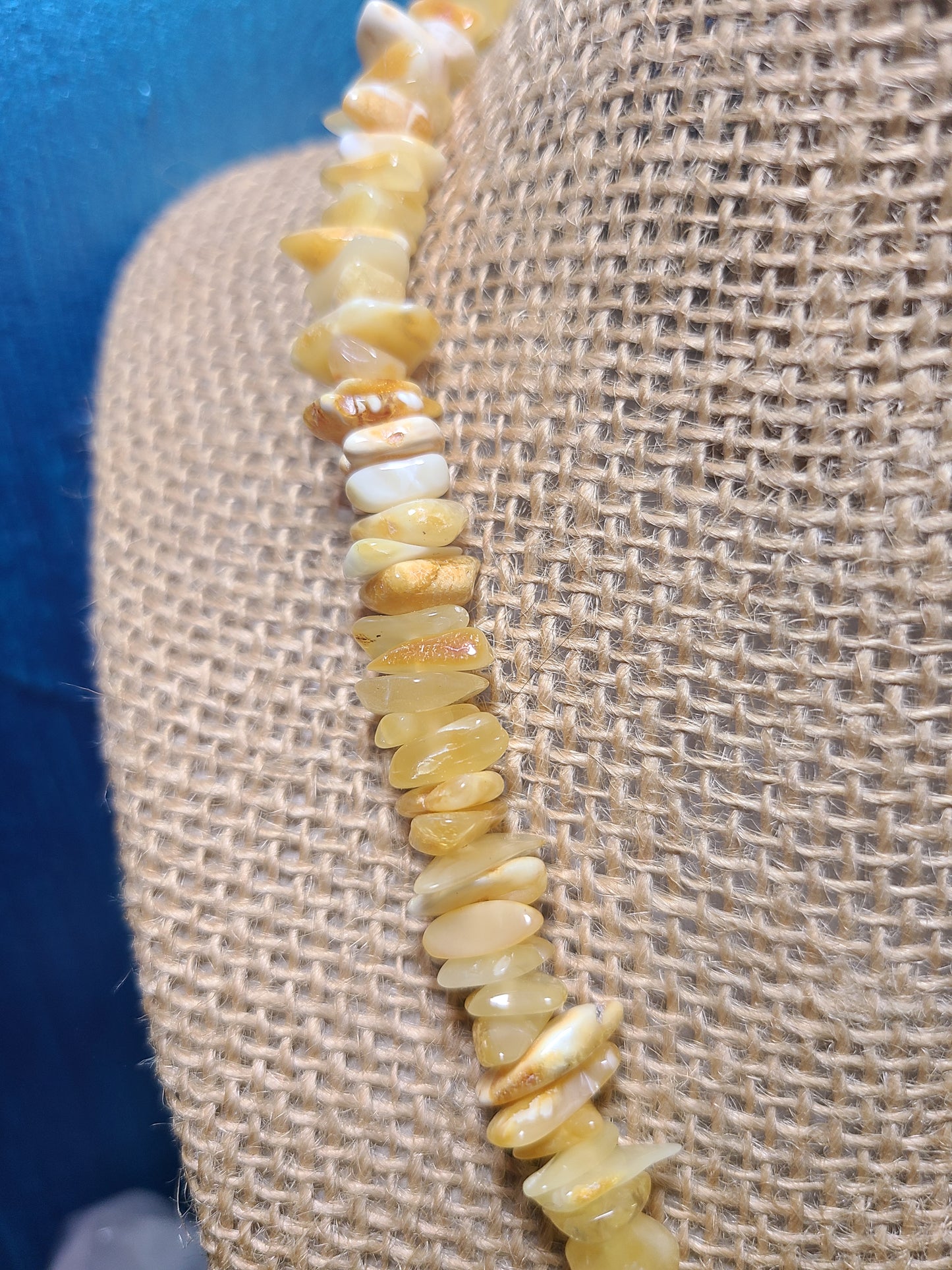 Amber Necklace - opaque yellow