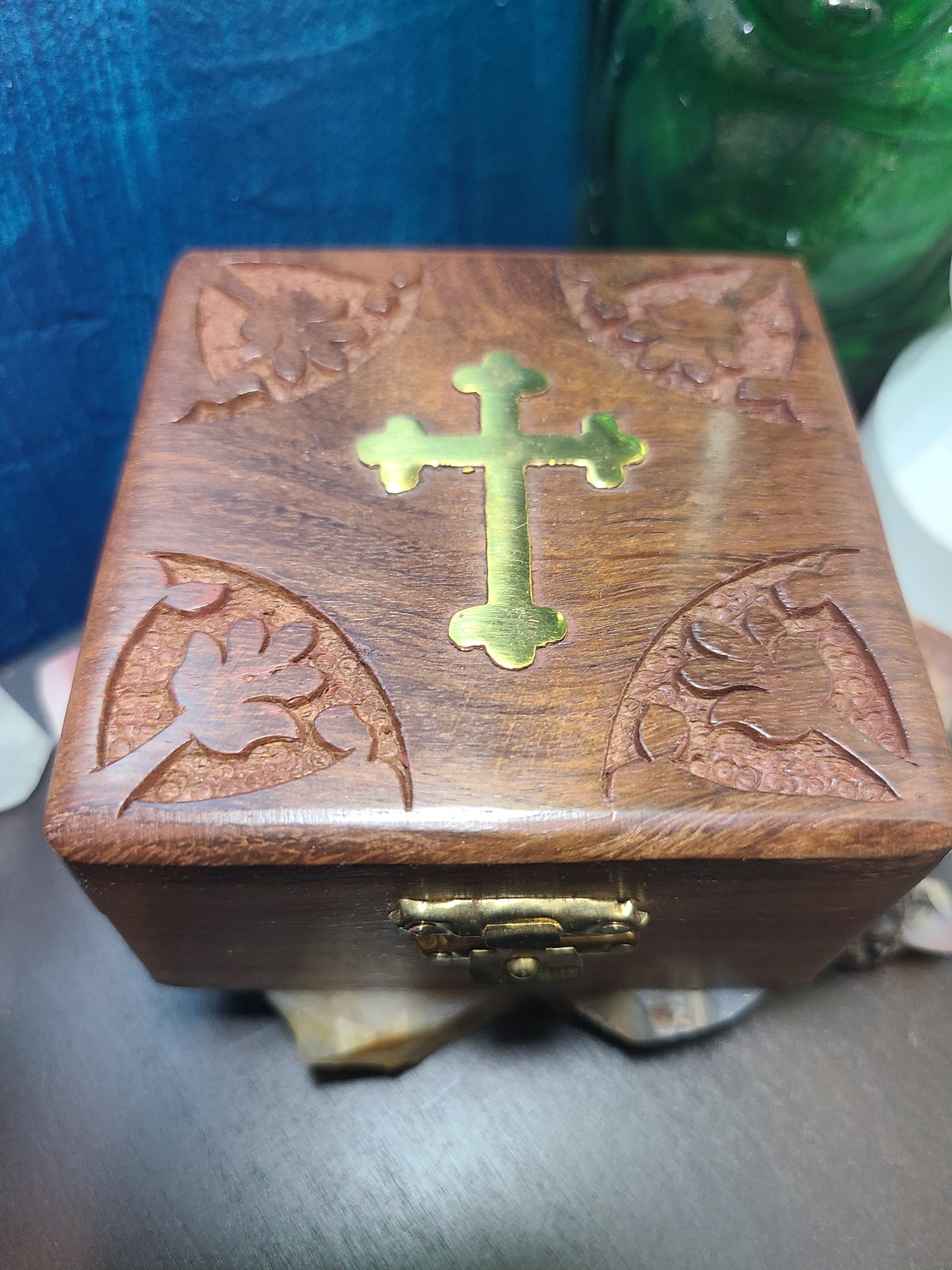 Small Wooden Box - Cross