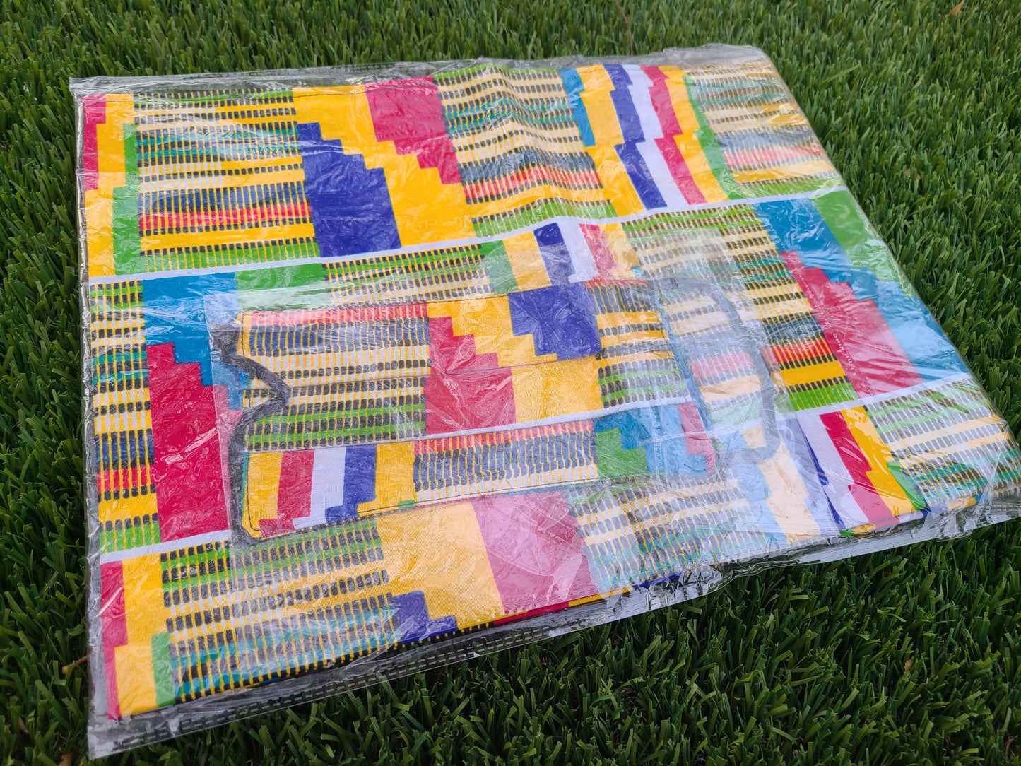 African Print Headwrap plus Matching Mask -2