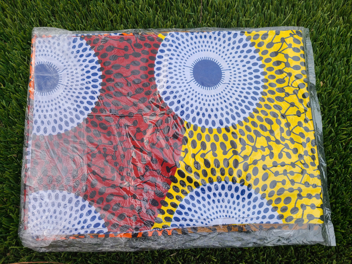 African Print Headwrap plus Matching Mask - 1