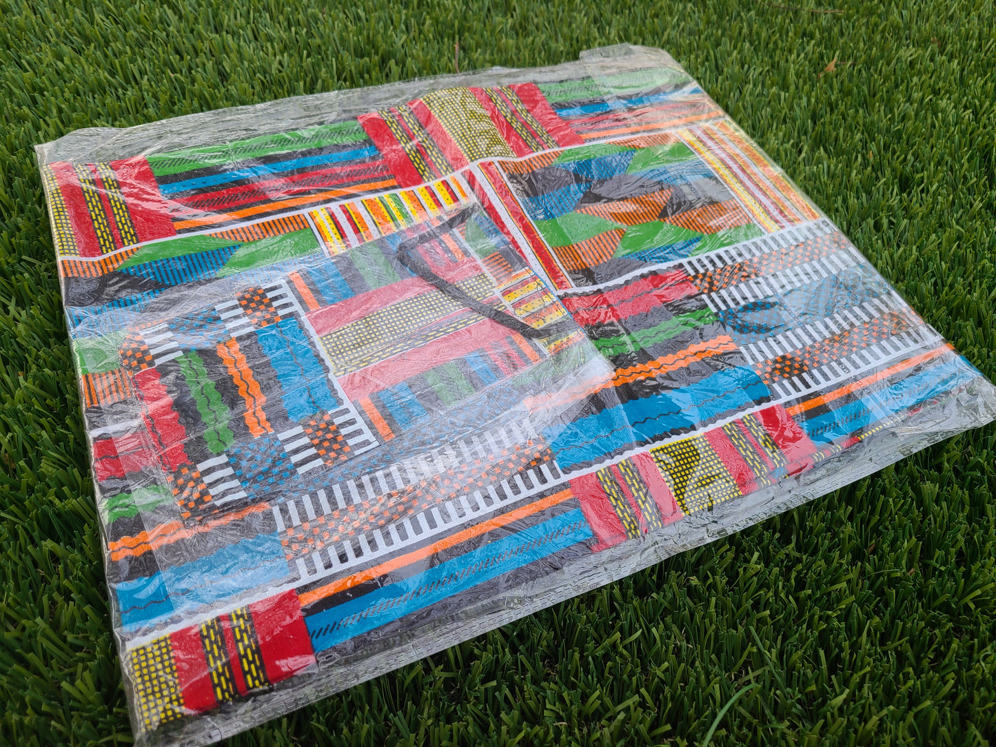 African Print Headwrap plus Matching Mask - 3