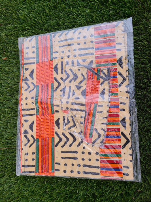 African Print Headwrap plus Matching Mask - 4