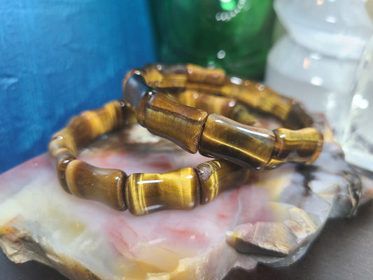 Tigers Eye Bamboo Bracelets