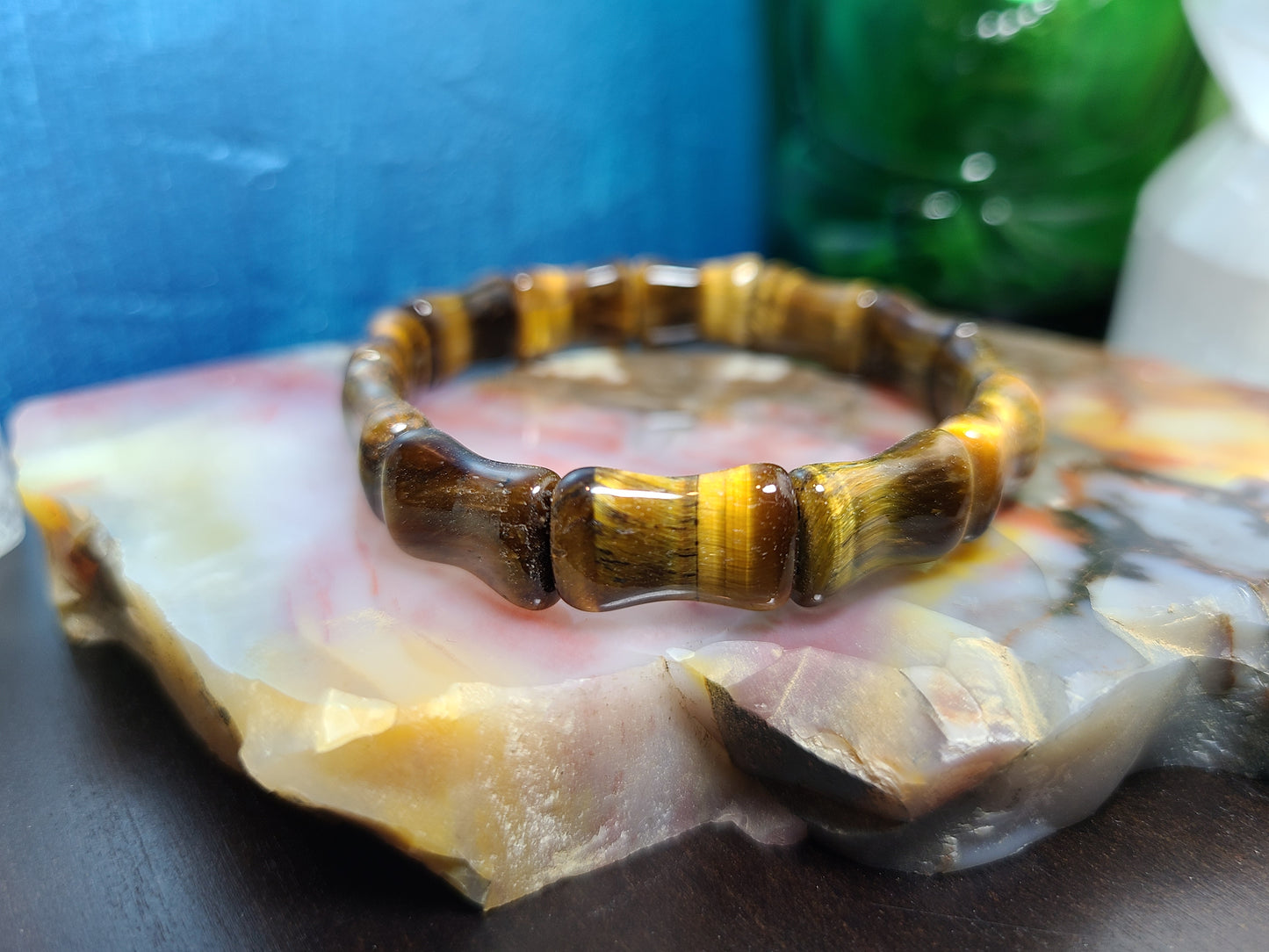 Tigers Eye Bamboo Bracelets