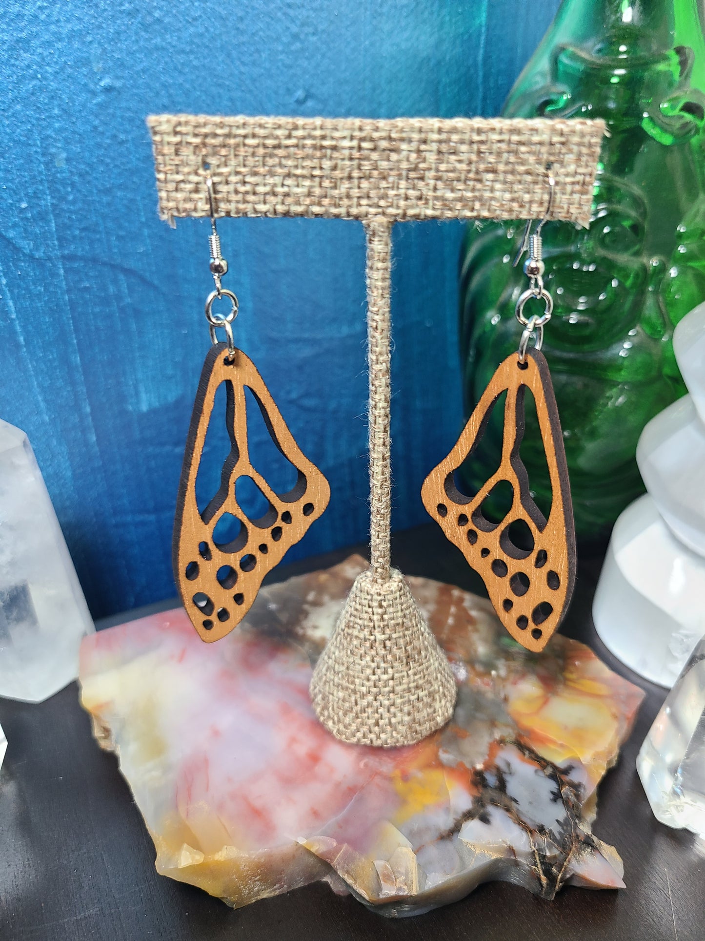 Wooden Butterfly Earrings