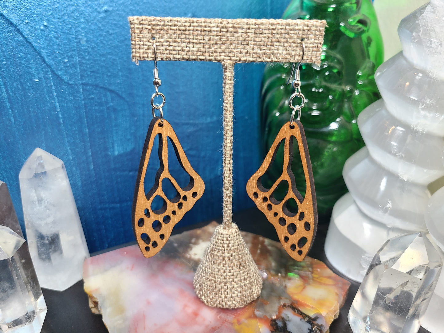 Wooden Butterfly Earrings