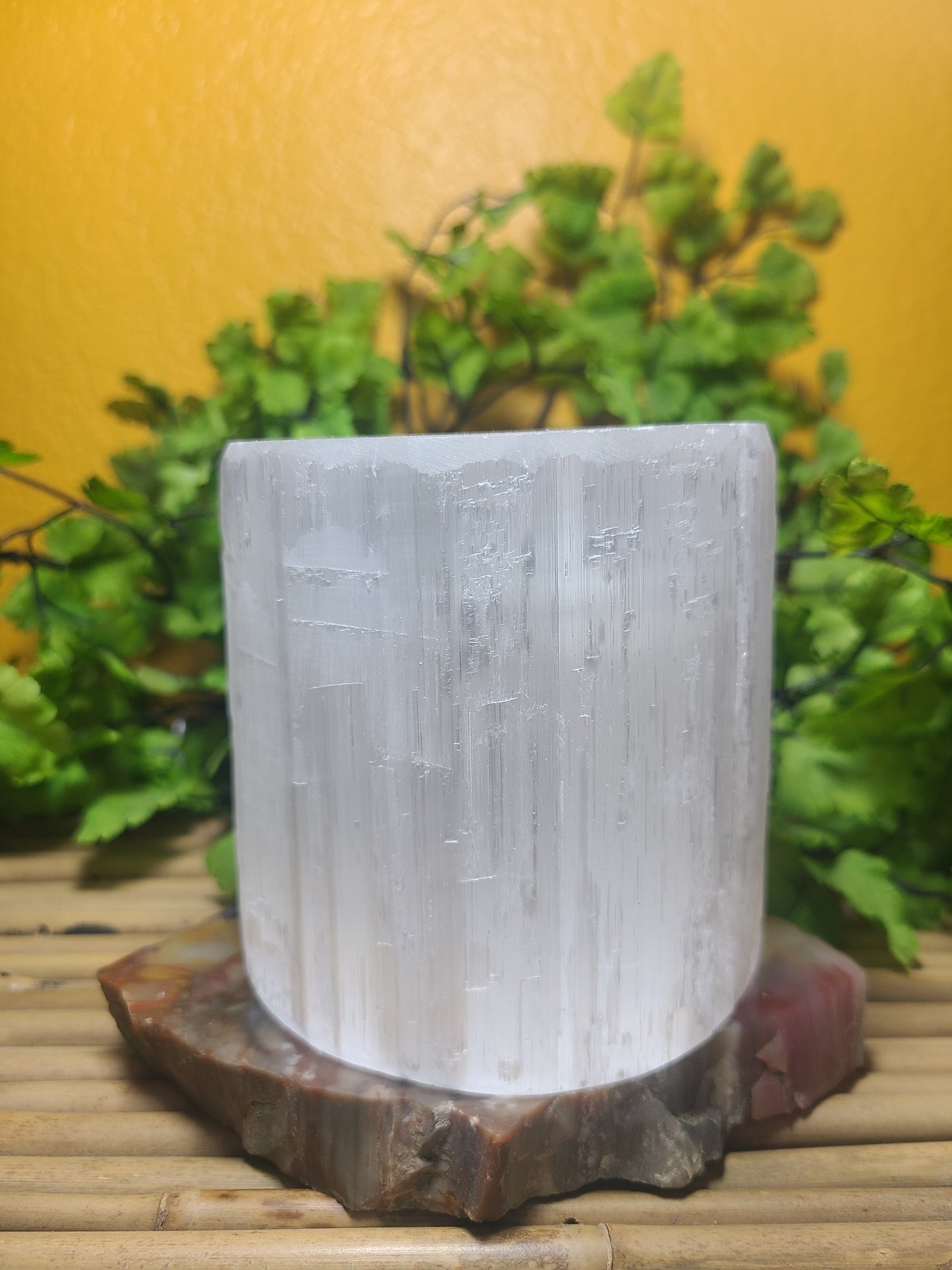 Chunky Selenite Candle Holder