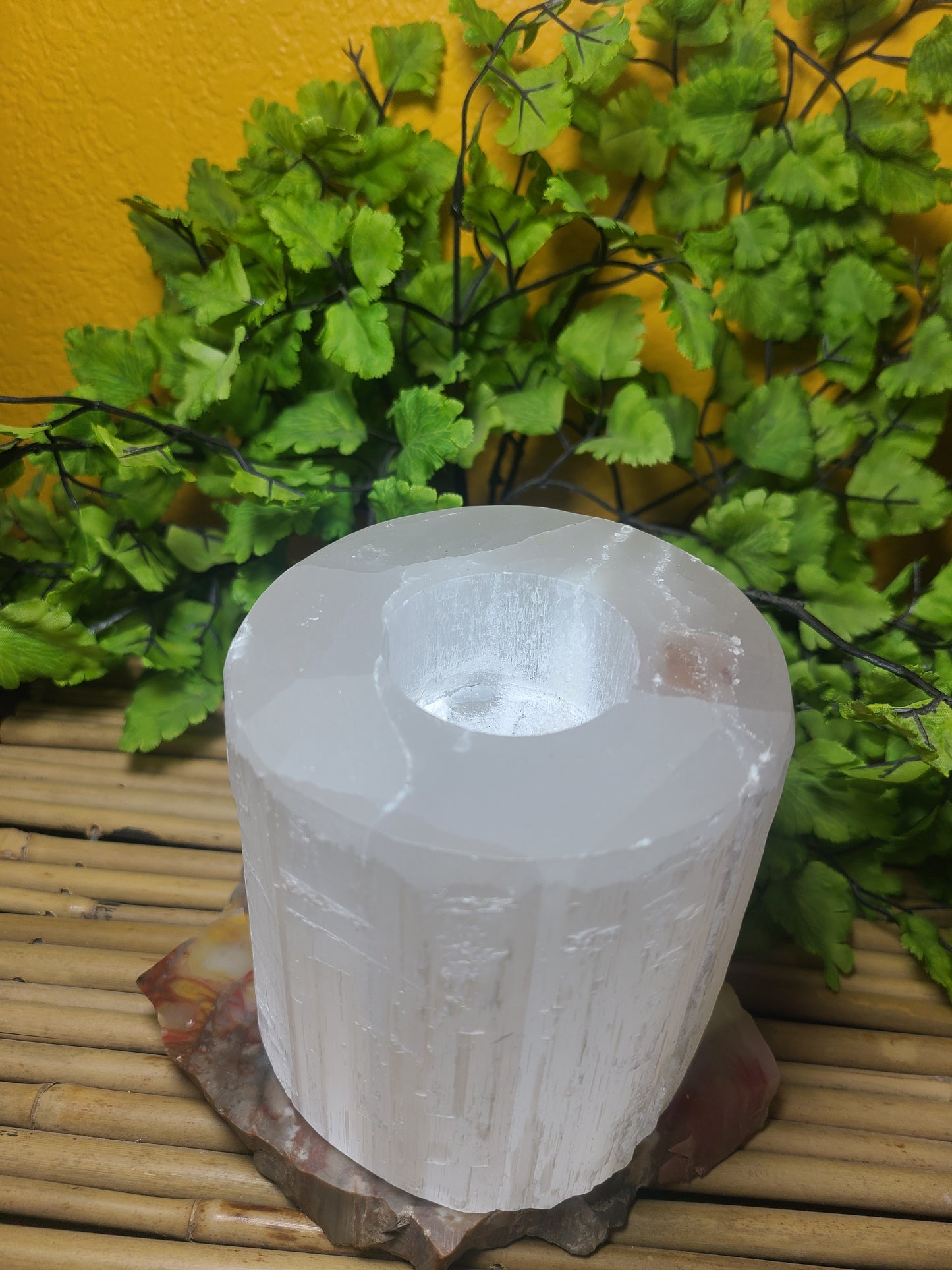Chunky Selenite Candle Holder