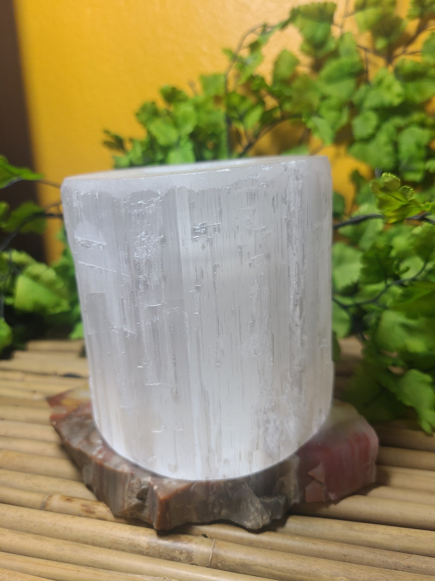 Chunky Selenite Candle Holder