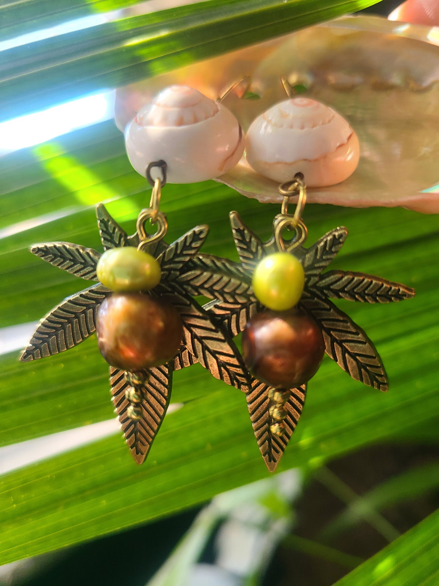 Canna Leaf Earrings